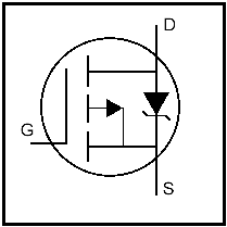 Schaltsymbol eines P-Kanal-MOSFET
