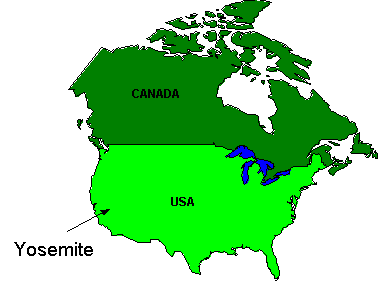 grobe USA-Karte